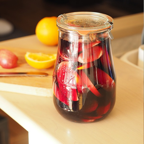 WECK ���塼��åץ������� 1500ml �����å� WE-738 ����˥����� ��ʨ̩�ĤǤ��륬�饹��¸�� ̩���ƴ� �ե�L������ Tulip shape �礭�� ��ʪ �ԥ��륹 