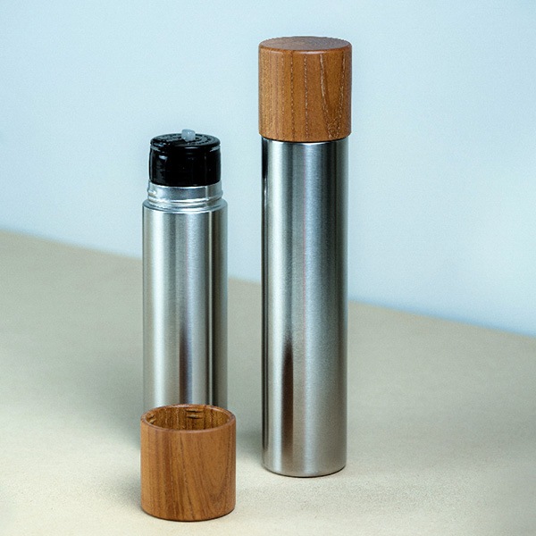 水筒 270 Ml おしゃれ ステンレス ボトル プレゼント ギフト Mokuneji モクネジ Bottle M 保冷 保温 コップ付き 日本製 木製 ナチュラル Viewgarden