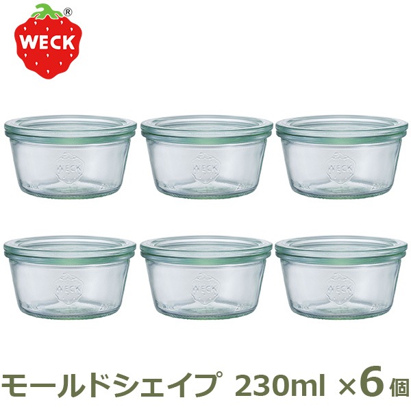 ����˥����� ������6�ĥ��å� ��¸�ƴ� ̩���ƴ� ���饹����˥����� WECK �����å� �⡼��� �������� 230 ml WE-740 ��¸�ƴ� ���饹 ����˥����� ̩�� ����̵�� 