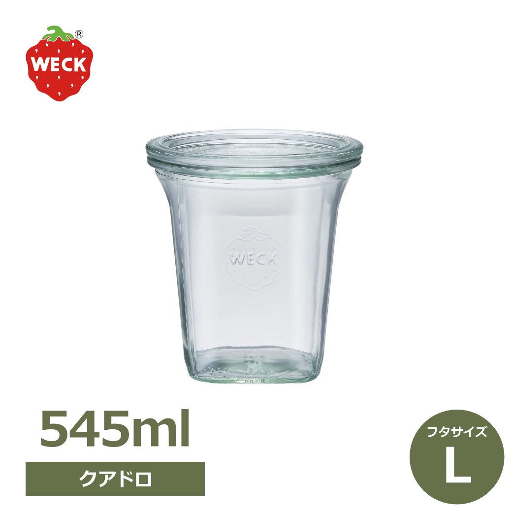 WECK �����ɥ� 545ml �����å� WE-747 ����˥����� ��ʨ̩�ĤǤ��륬�饹��¸�� ̩���ƴ� �ե�L������ Quadoro �ͳѤ� �������᥵���� ��ʪ �����ҡ�Ʀ �ʥå� 