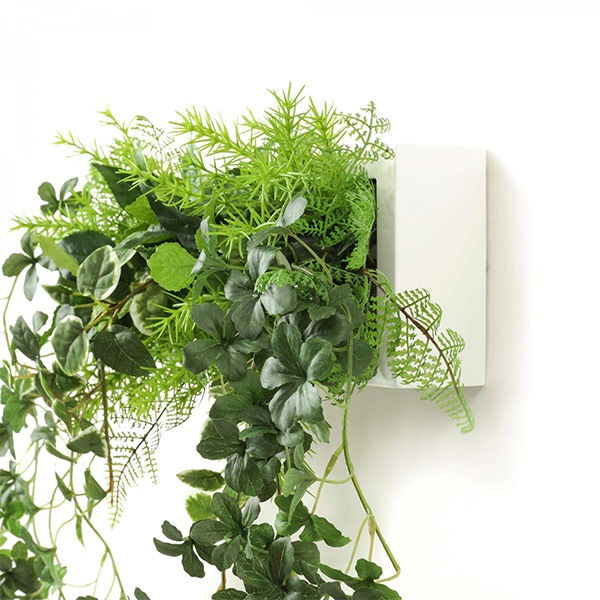 シュガーバイン 棚上 掛置 兼用 人工 観葉植物 フェイク グリーン おしゃれ Greenpark グリーンパーク 造花 Prgr 1322 ウォールグリーン テーブルグリーン 白 Viewgarden