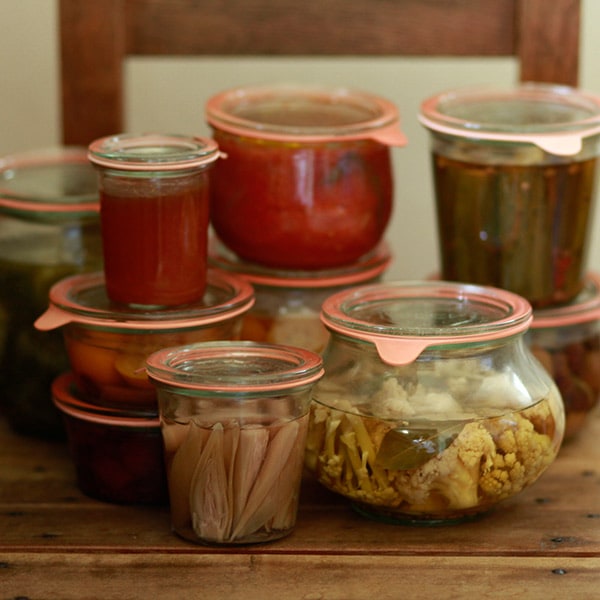 WECK �ǥ��������� 1000ml ������4�ĥ��å� �����å� DECO SHAPE WE-748 ����˥����� ���饹 �ե�L������ ̩�� ��¸�� ����̵�� 