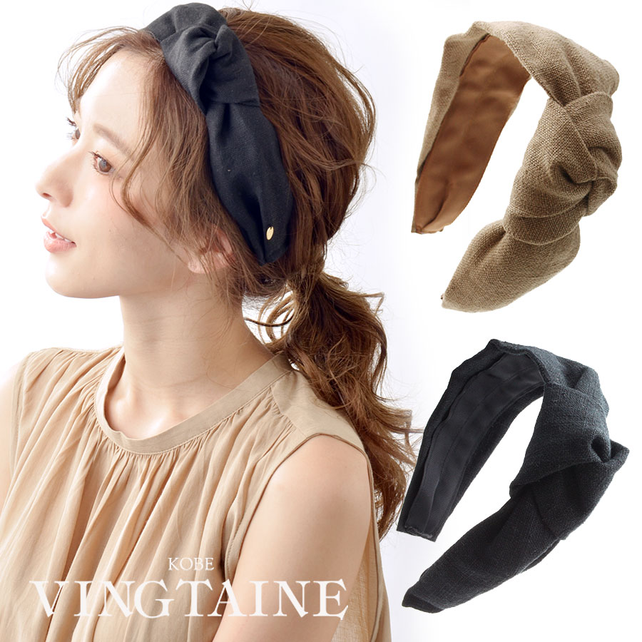 麻風リボンカチューシャ HK-122 | ヘアアクセサリー,カチューシャ