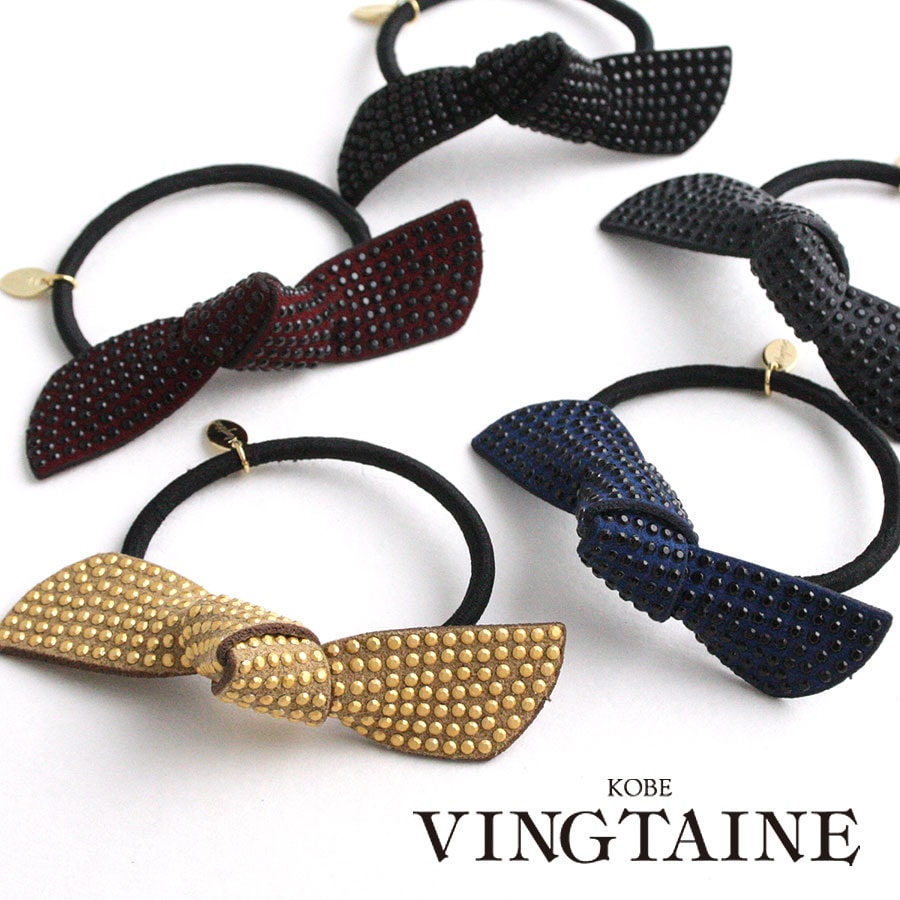 スタッズ風リボンヘアゴム H7130 | ヘアアクセサリー,ヘアゴム