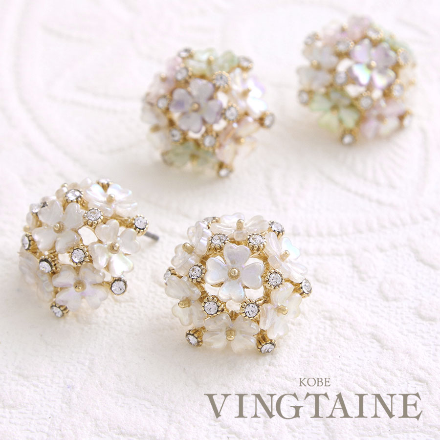 フラワーブーケピアス・イヤリング P1792 | ピアス,フラワー