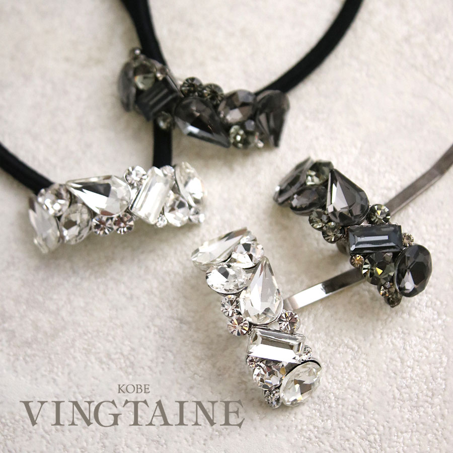 ビジューカーブヘアゴム・ポニーフック H7740 | ヘアアクセサリー