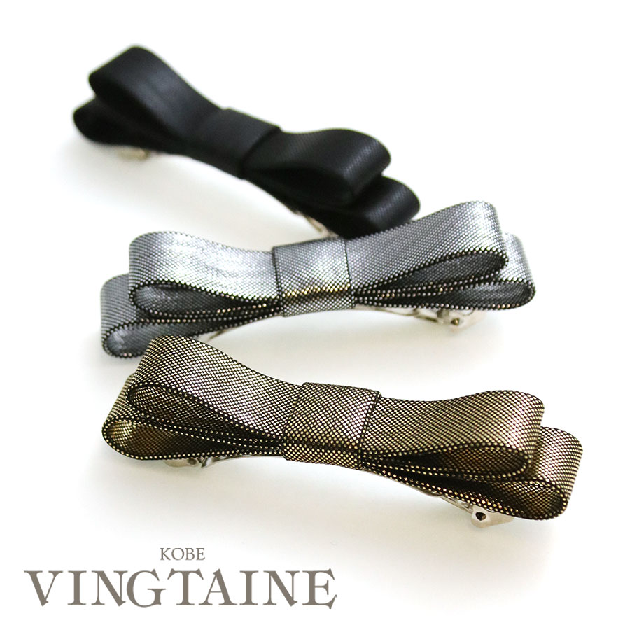 thevirgins リボンバレッタ BIJOU V RIBBON BARRETTE | the Virgins