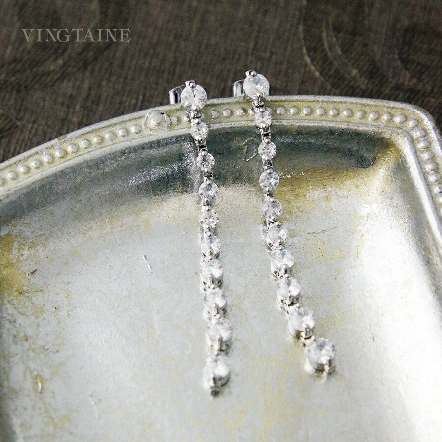 MAYU キュービックジルコニアピアス ラージ cubic zirconia