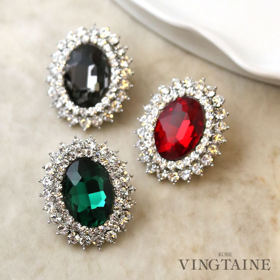 ☆ネコポス送料無料☆オーバルカラーストーンブローチ BC-180【mbgt