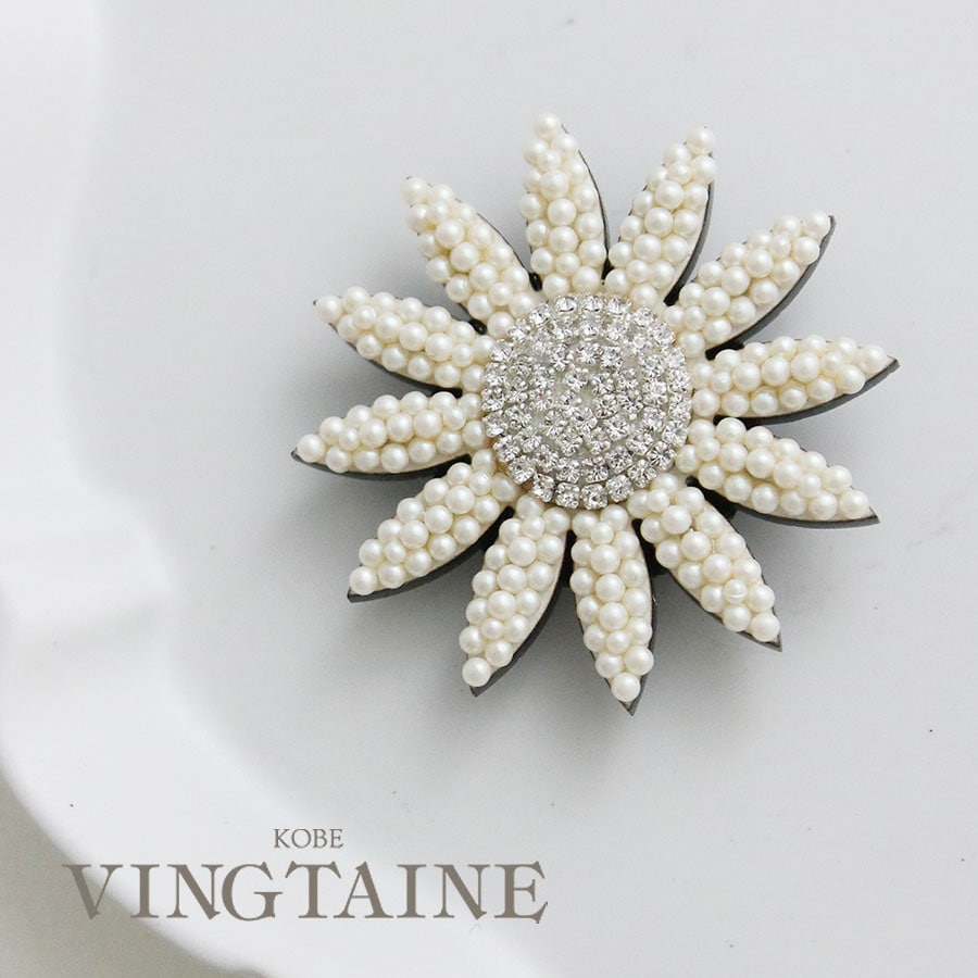 マグネットブローチ（パールフラワー）NB014 | ブローチ