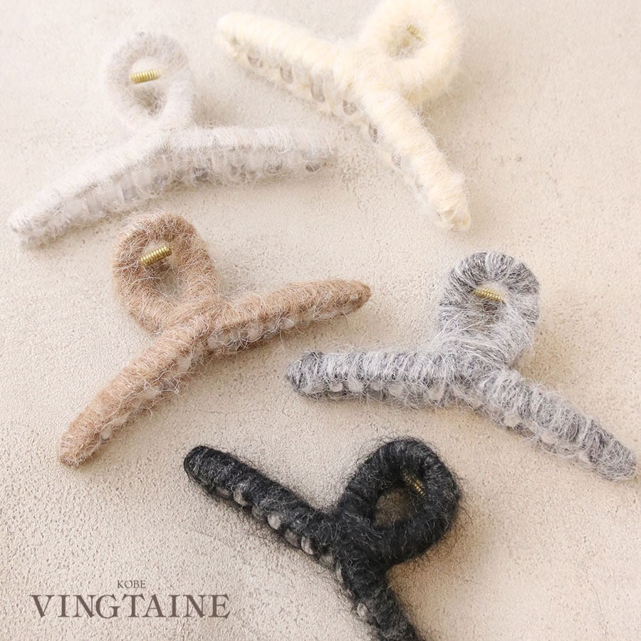 ◇SALE◇【定形外発送・ネコポス不可】モヘアバンスクリップ H7820