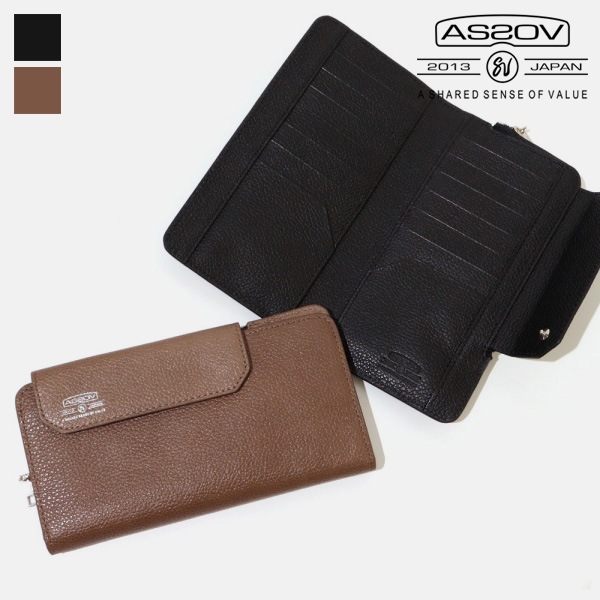 アッソブ AS2OV 長財布 SHRINK LEATHER MOBILE WALLET LONG WALLET シュリンクレザー モバイルウォレット ロングウォレット 財布 各色 081700 | ブランド [正規取扱店]