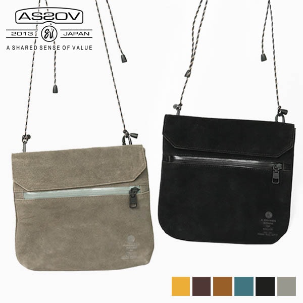 アッソブ AS2OV ショルダーバッグ WATER PROOF SUEDE SACOCHE ウォータープルーフ スウェード サコッシュ 各色 091750 | ブランド [正規取扱店]