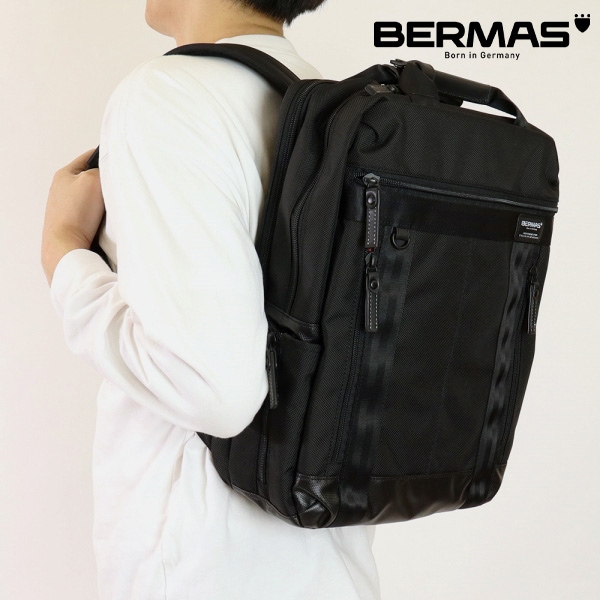 バーマス BERMAS バックパック BAUER III バウアー 3 ハンドル付 リュックM ビジネスリュック ブラック 60068 | ブランド [正規品]