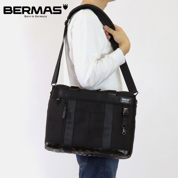 バーマス BERMAS ビジネスバッグ BAUER III バウアー 3 1層ブリーフケース 2way ショルダーバッグ ブラック 60071 | ブランド [正規品]