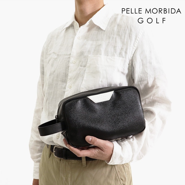 ペッレモルビダ ゴルフ PELLE MORBIDA GOLF 10周年 ゴルフポーチ マルチバッグ クラッチバッグ ブラック PMO-HPG012 | ブランド [正規取扱店]