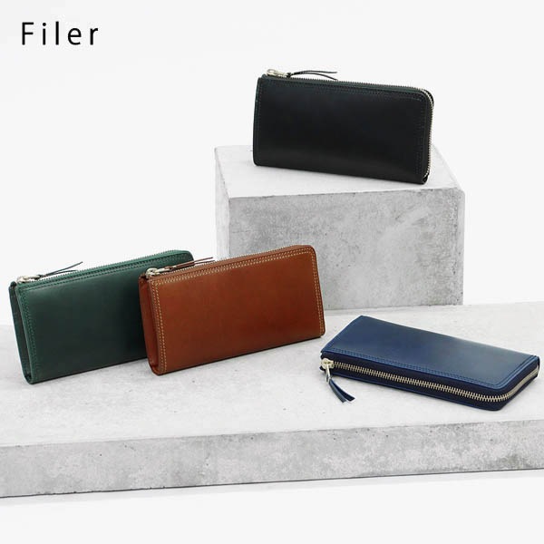 フィレール Filer 長財布 ITALY LONG WALLET イタリー ロング ウォレット メンズ レディース L字型 財布 レザー 本革 各色 KM-005 | ブランド [正規取扱店]