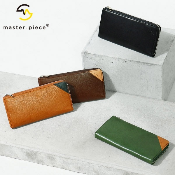 マスターピース master-piece 長財布 Corner コーナー ロングウォレット メンズ L字型 財布 レザー 本革 日本製 各色 223850 | ブランド [正規取扱店]