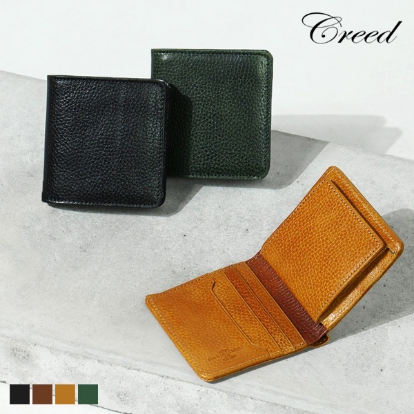 クリード Creed 二つ折り財布 SHORT ショート ウォレット ALCE メンズ レディース ミニ財布 レザー 日本製 各色 312C998 | ブランド [正規取扱店]