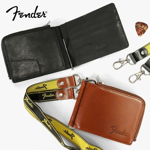 フェンダー Fender マネークリップ モノグラムストラップ ギターピック付き 小銭入れ コインケース メンズ レザー 各色 950-701 | ブランド [正規取扱店]