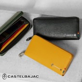 カステルバジャック CASTELBAJAC ラウンドファスナー 長財布 プレス ロゴ メンズ レディース レザー 各色 57616 | ブランド [正規取扱店]
