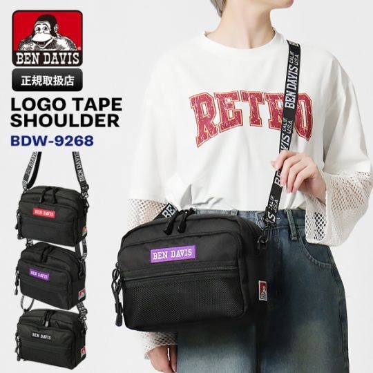 ベンデイビス BEN DAVIS ショルダーバッグ LOGO TAPE SHOULDER ロゴ テープ ミニバッグ 軽量 各色 BDW-9268 | ブランド [正規取扱店]