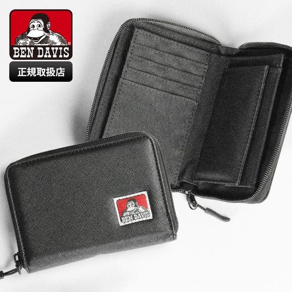 ベンデイビス BEN DAVIS 二つ折り財布 ROUND ZIP WALLET ミニウォレット ラウンドジップ ロゴ 各色 BDW-9313 | ブランド [正規取扱店]