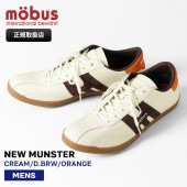 モーブス mobus スニーカー メンズ ニューミュンスター NEW MUNSTER クリーム CREAM/D.BRW/ORANGE 靴 2025SS M-2101T-1342 03 | ブランド [正規取扱店]