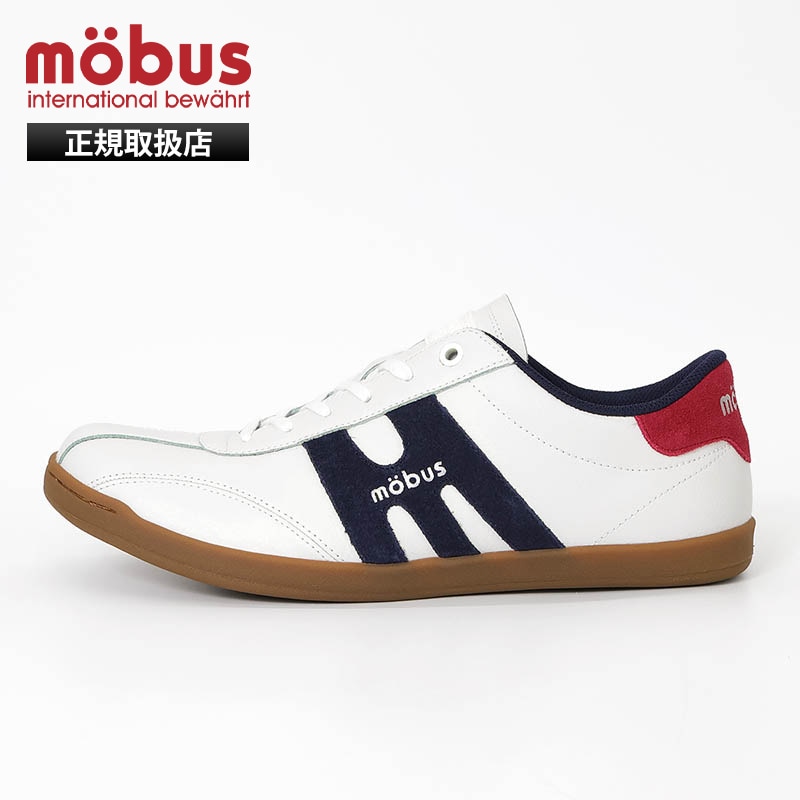 モーブス mobus スニーカー メンズ ニューミュンスター NEW MUNSTER ホワイト WHITE/NAVY/DK.RED 靴 2025SS M-2101T-1080 14 | ブランド [正規取扱店]