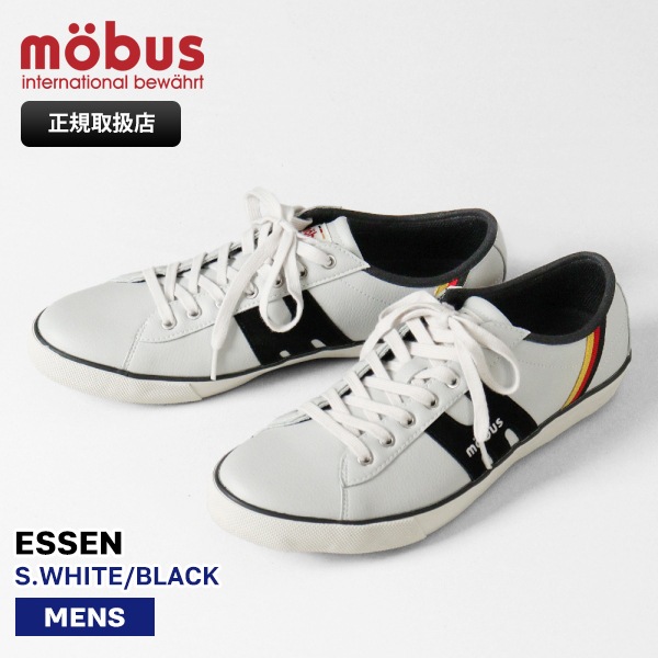 モーブス mobus スニーカー メンズ エッセン ESSEN ホワイト S.WHT/BLK 靴 2025SS M-1838T-1720 01 | ブランド [正規取扱店]
