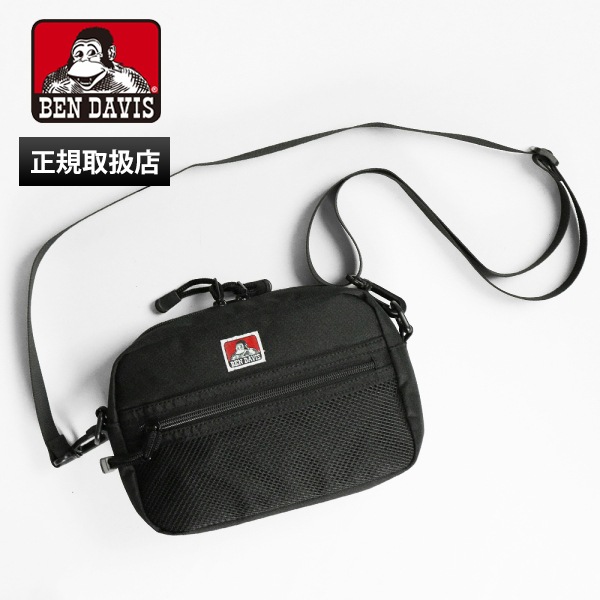 ベンデイビス BEN DAVIS ショルダーバッグ WIDE MESH ミニショルダー ワイドメッシュ 横型 メンズ レディース 軽量 ブラック BDW-9281| ブランド [正規取扱店]