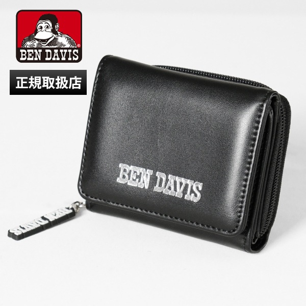 ベンデイビス BEN DAVIS 三つ折り財布 WALLET ミニウォレット メンズ レディース ロゴ ブラック BDW-8395 BLACK | ブランド [正規取扱店]