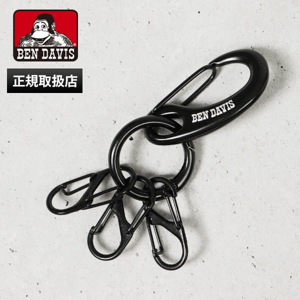 ベンデイビス BEN DAVIS キーホルダー KEY HOLDER カラビナ キーリング キーチャーム 3連 ブラック BDW-8455 | ブランド [正規取扱店]