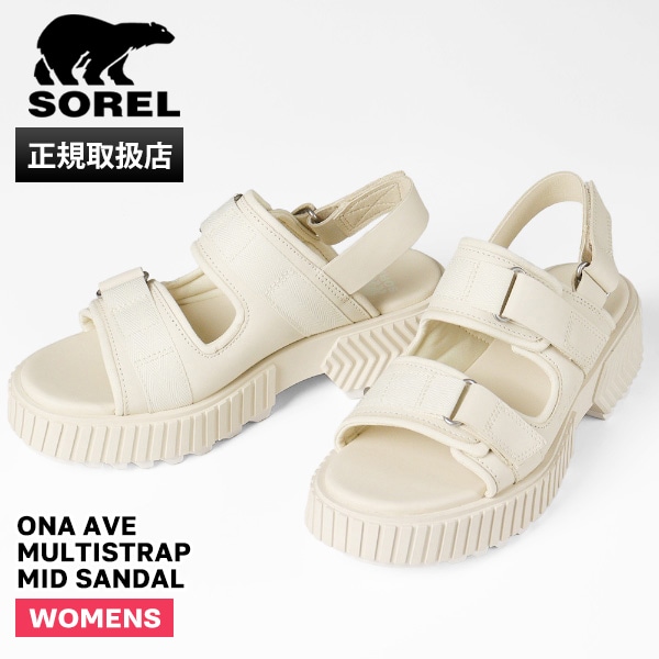 ソレル SOREL サンダル レディース オーエヌエーアベニュー マルチストラップ ミッドサンダル ONA AVE MULTISTRAP MID SANDAL チョーク 靴 NL5235 191 Chalk Chalk | ブランド [正規取扱店]