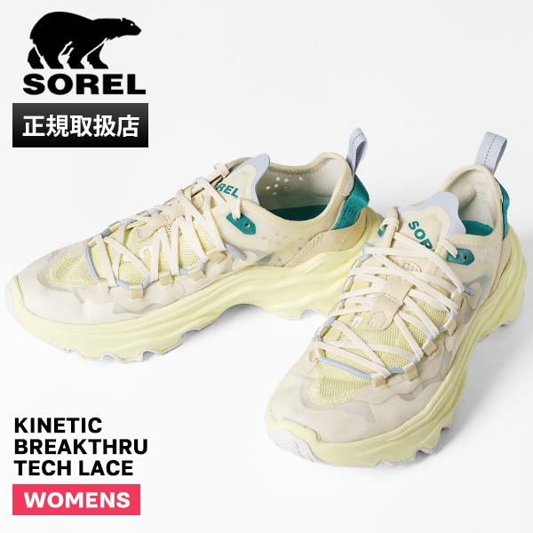 ソレル SOREL スニーカー レディース キネティックブレイクスルー テックレース KINETIC BREAKTHRU TECH LACE 靴 NL4691 713 ENDIVE/BLEACHED-CERAMIC | ブランド [正規取扱店]
