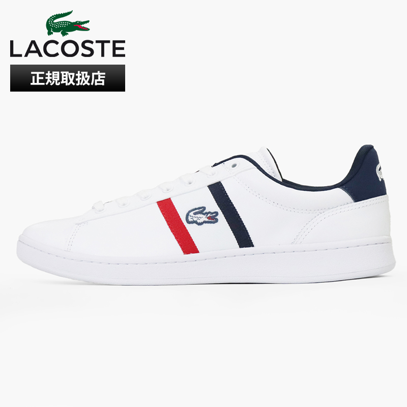 ラコステ LACOSTE スニーカー メンズ カーナビーセット CARNABY SETCGR1251 AP  SMA 靴 レザー ホワイト 49SMA0309 WHT/NVY/RED | ブランド [正規取扱店]