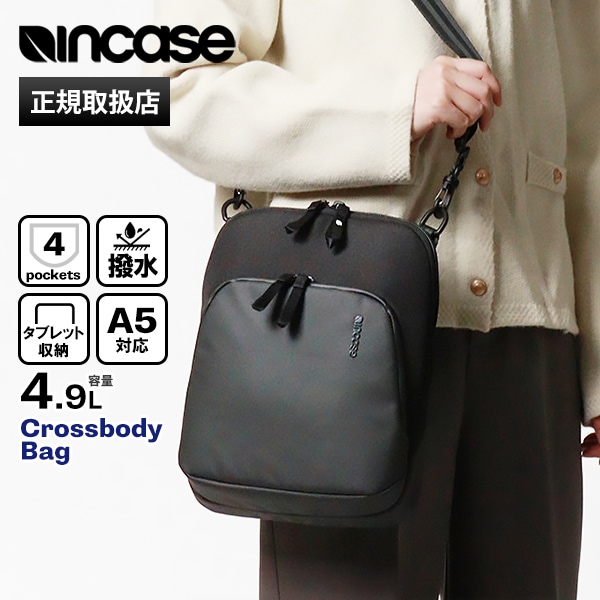 インケース Incase ショルダーバッグ A.R.C.Crossbody Bag エーアールシー クロスボディバッグ 縦型 ショルダー メンズ レディース 斜め掛け 4L ブラック INCO400719‐BLK / 137243053003 | ブランド [正規取扱店]