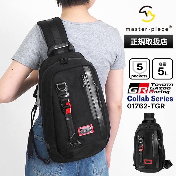 マスターピース master-piece スリングバッグ SLING BAG TOYOTA GAZOO Racing トヨタ GR コラボ ボディバッグ ショルダーバッグ メンズ バッグ 5L BLACK ブラック 01762-TGR | ブランド [正規取扱店]