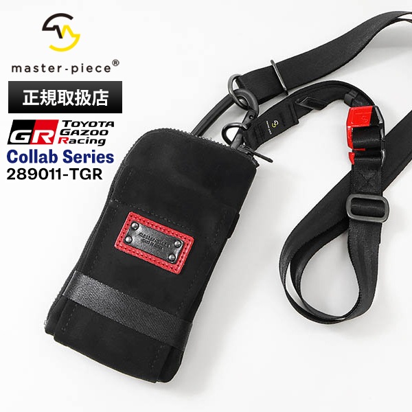 マスターピース master-piece スマートフォン ショルダー SMART PHONE SHOULDER TOYOTA GAZOO Racing トヨタ GR コラボ スマホポーチ スマホショルダー メンズ バッグ BLACK ブラック 289011-TGR | ブランド [正規取扱店]