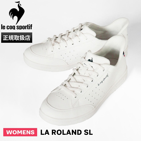 ルコックスポルティフ le coq sportif スニーカー レディース ラ ローラン LA ROLAND SL ホワイト ブラック 靴 QL3XJC06WB F | ブランド [正規取扱店]