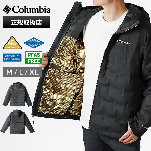コロンビア Columbia グランド トレックIII ダウン フーデッド ジャケット メンズ アウター オムニテック 撥水 ロゴ M/L/XL 2025AW ブラック WE7857 010 | ブランド [正規取扱店]
