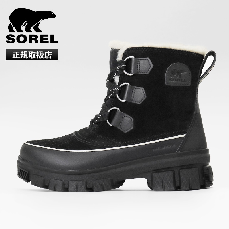 ソレル SOREL ブーツ レディース ティボリ5 ウォータープルーフ TIVOLI V WP ブラック フォーン 靴 防水 2025AW NL5113 010 Black Fawn | ブランド [正規取扱店]