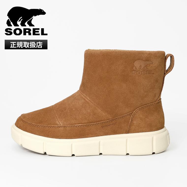 ソレル SOREL ブーツ レディース エクスプローラー3 スリッポン ウォータープルーフ EXPLORER III SLIP-ON WP ベルベットタン チョーク 靴 スノーブーツ 2025AW NL5122 242 Velvet Tan Chalk | ブランド [正規取扱店]
