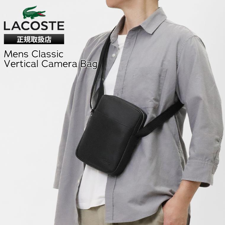 ラコステ LACOSTE ショルダーバッグ メンズ クラシック バーティカル カメラバッグ 縦型 スクエア 斜め掛け ロゴ ブラック NH4422HC | ブランド [正規取扱店]