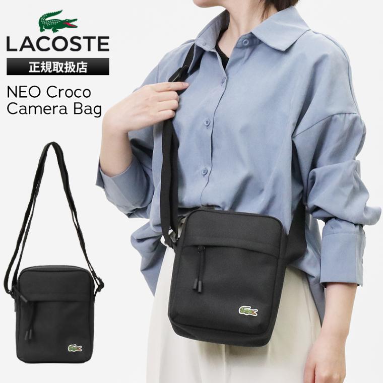 ラコステ LACOSTE ショルダーバッグ ネオクロコ カメラバッグ 縦型 スクエア ミニショルダー メンズ レディース 斜め掛け ロゴ ブラック NU4788NE | ブランド [正規取扱店]