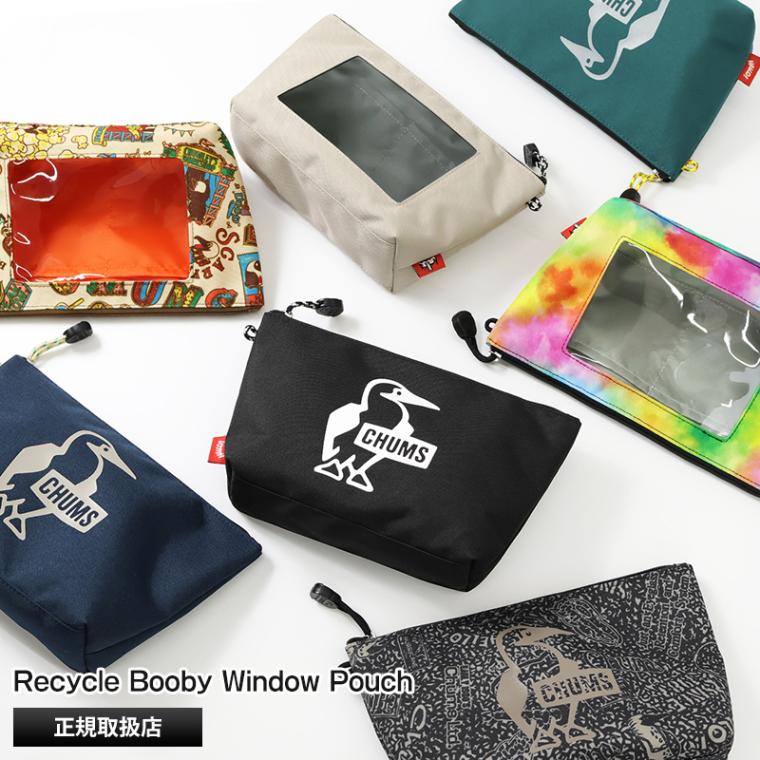 チャムス CHUMS ポーチ リサイクル ブービー ウインドウポーチ Recycle Booby Window Pouch ミニポーチ 小物入れ メンズ レディース 軽量 各色 CH60-4063 | ブランド [正規取扱店]