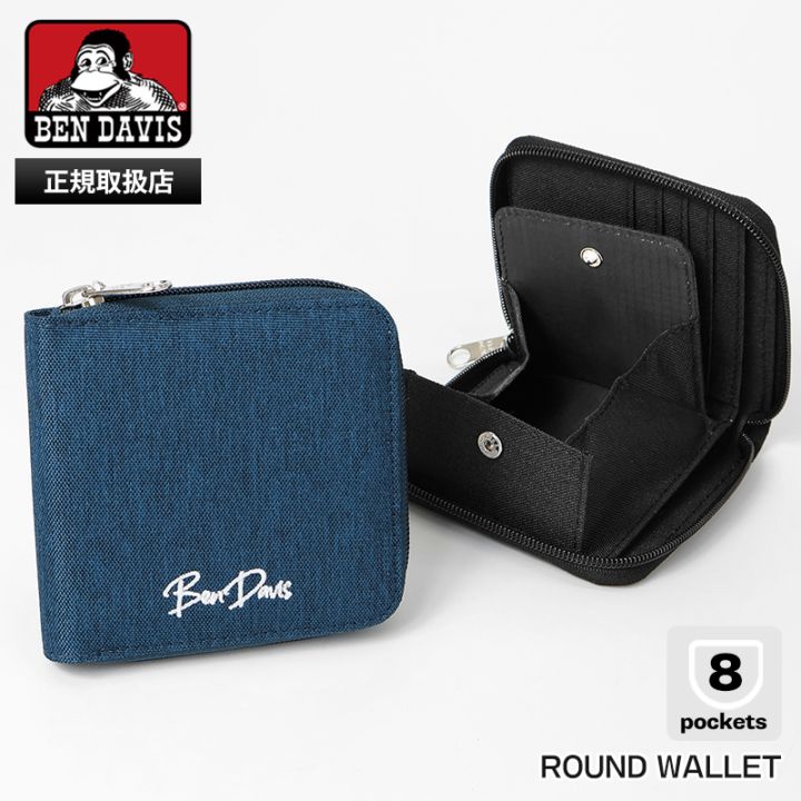 ベンデイビス BEN DAVIS 二つ折り財布 ROUND WALLET ミニウォレット ラウンドジップ ロゴ 2026年春夏新作 2026SS 各色 BDW-9313VV | ブランド [正規取扱店]
