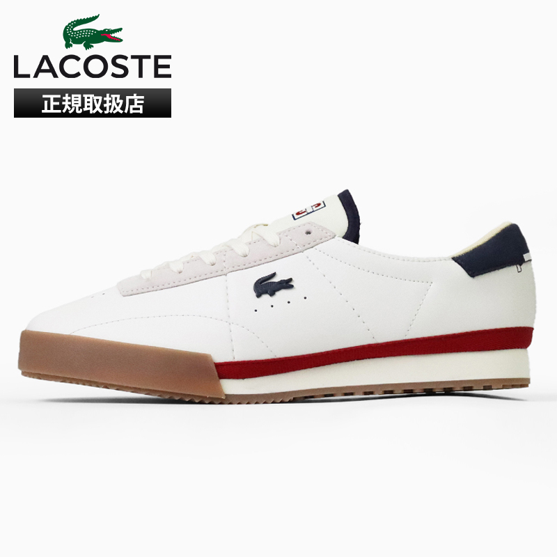 ラコステ LACOSTE スニーカー メンズ オーラ AURA 225 7 SMA レザー 靴 シューズ 2026年春夏新作 2026SS ホワイト ネイビー レッド 50SMA0161 407 WHT/NVY/RED | ブランド [正規取扱店]