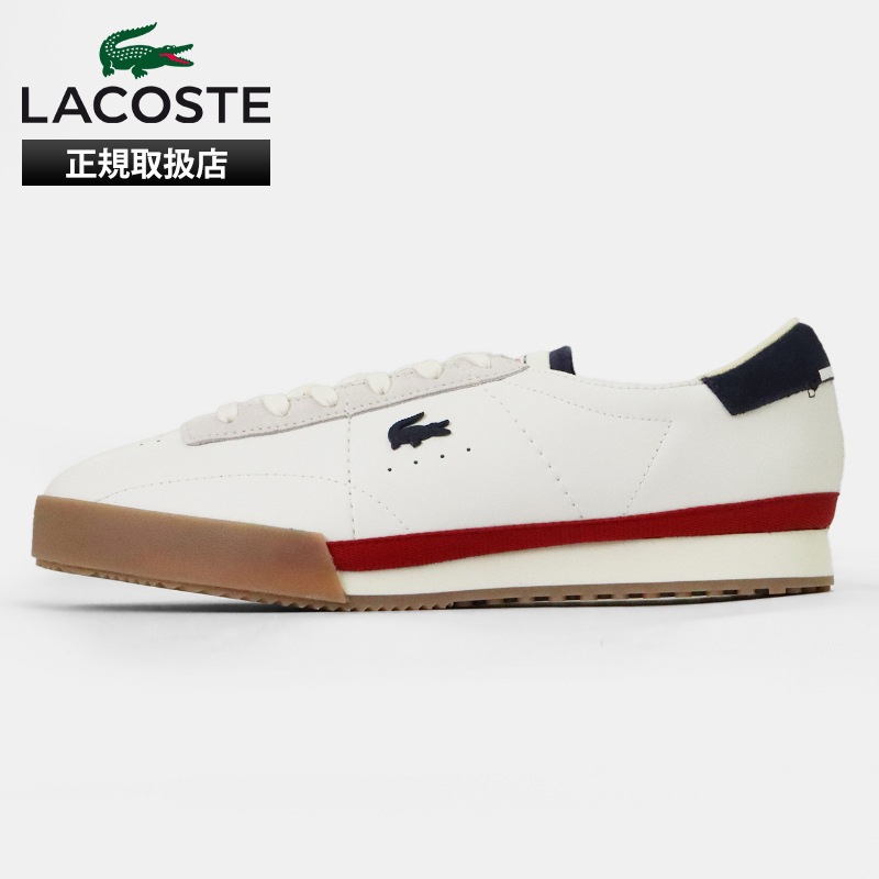 ラコステ LACOSTE スニーカー メンズ オーラ AURA 225 7 SMA レザー 靴 シューズ 2026年春夏新作 2026SS ホワイト ネイビー レッド 50SMA0161 407 WHT/NVY/RED | ブランド [正規取扱店]