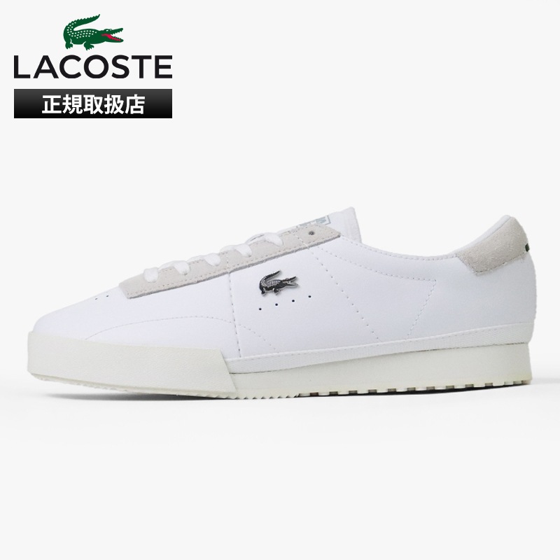 ラコステ LACOSTE スニーカー メンズ オーラ AURA 225 1 SMA レザー 靴 シューズ 2026年春夏新作 2026SS ホワイト×オフホワイト 50SMA0154 65T WHT/OFF WHT | ブランド [正規取扱店]